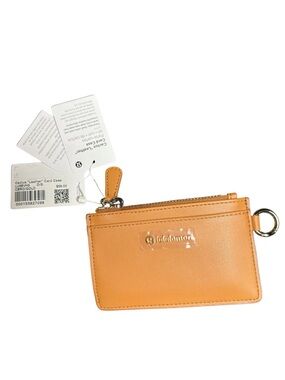 Lululemon Cactus Leather Card Case Wallet Chestnut Brown Gold NWT